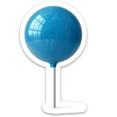 Change the lollipop color to blue in a realistic style, keep the background transparent. sticker