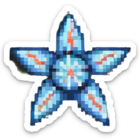 shuriken ninja star weapon item for game sticker