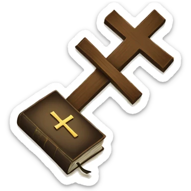 Cross with Bible  sticker