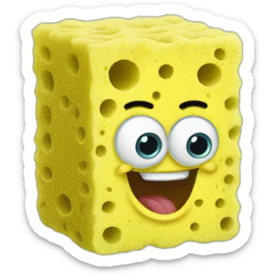 sponge bob showing five sticker
