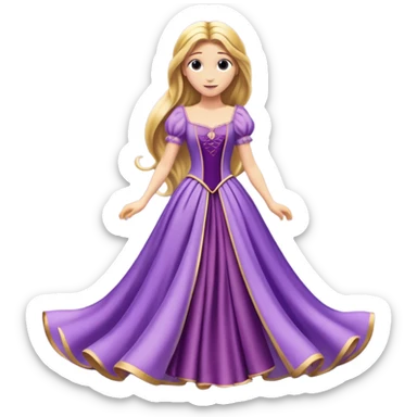 Rapunzel’s dress sticker