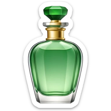 Perfume green bottle sticker