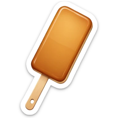 caramel on a popsicle stick sticker