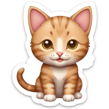 The kitten expresses love with eyes full of love and is very happy sticker