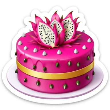 dragon fruit cake sticker
