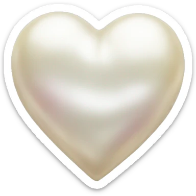 Pearl heart sticker