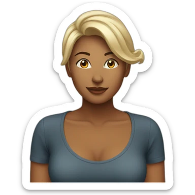 woman soft fit sticker