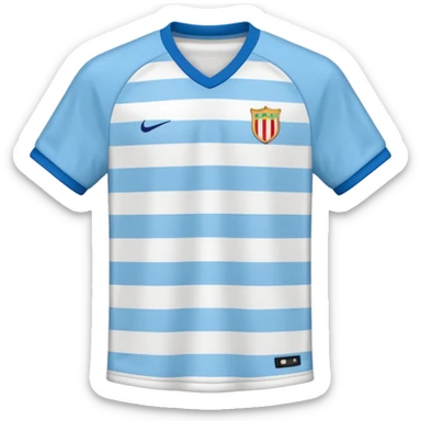 a vintage striped white and baby blue soccer jersey  sticker