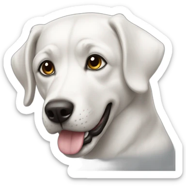 perro blanco sticker