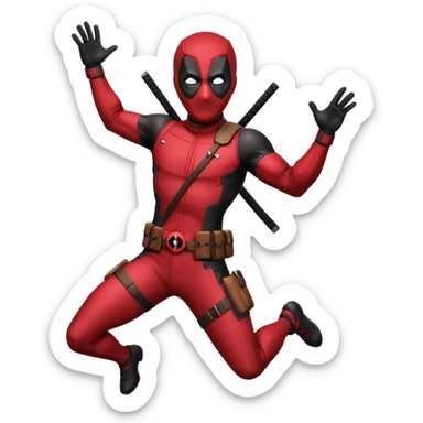 DeadPool from marvel rivals dancing  sticker