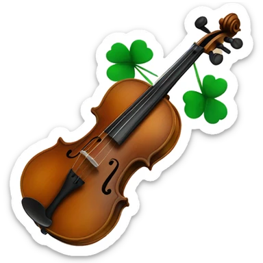 Clover on the violin sticker