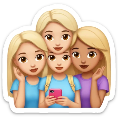 3 realistic girls who are best friends  sticker