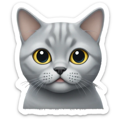british shorthair in grey sticker
