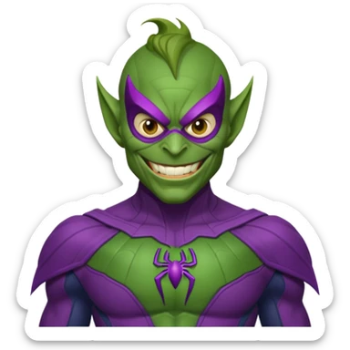 Green goblin classic Spiderman  sticker