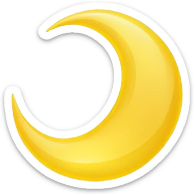Crescent moon sticker