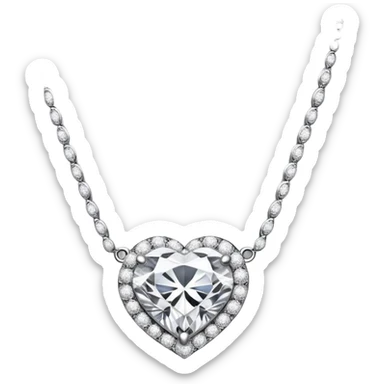 luxury diamond necklace on a pillow  sticker