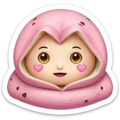 pink hearts burrito valentine hearteyes face cute kawaii niche  sticker