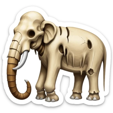 skeleton of a mammoth sticker
