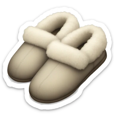 Cozy fluffy slippers  sticker