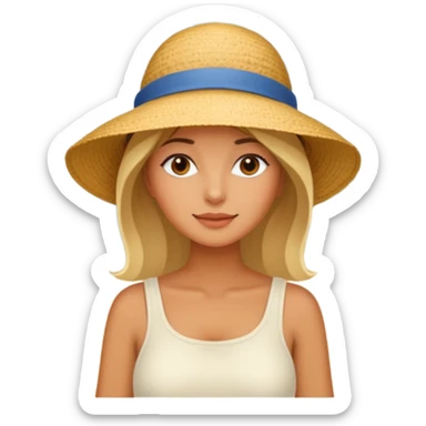 chica relajandose en un paisaje bonito sticker