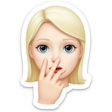 shh finger sticker