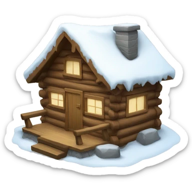 Snow cabin  sticker