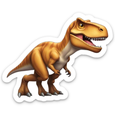Tyrannosaurus Rex merged with cow sticker