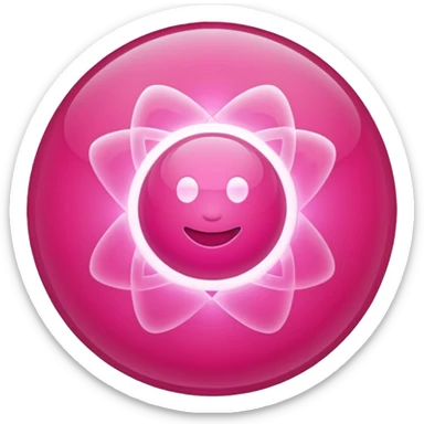 pink atoms sticker