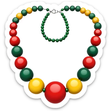 green red yellow necklace beads sticker