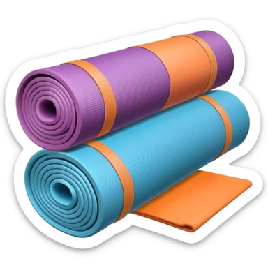yoga mat and accessories sticker