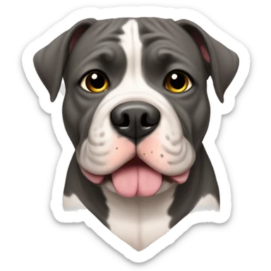 American bully cute dog  sticker