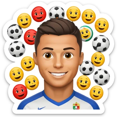 Cristiano Ronaldo football emojis sticker