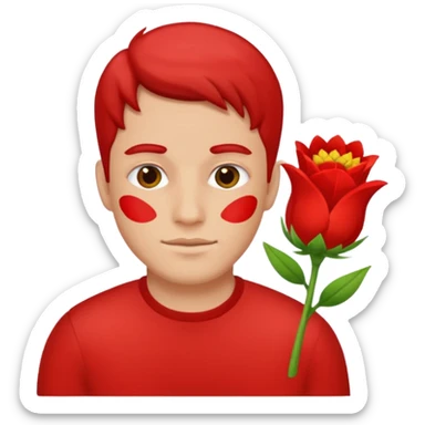 stikers de Red primavera pero para varón sticker