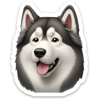 Alaskan malamute dog sticker