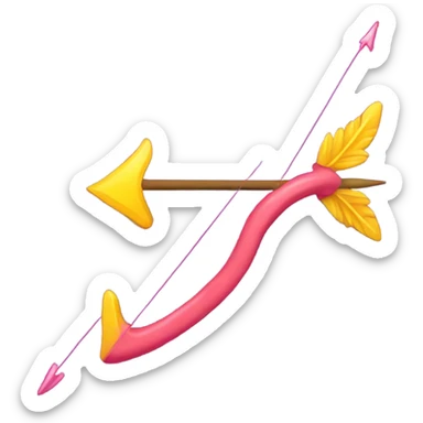 cupids bow and arrow sticker