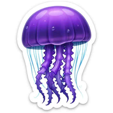 Purple jellyfish sticker
