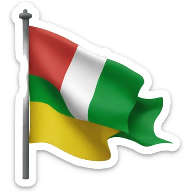 Create a flag similar to Italy’s with green, yellow colors sticker