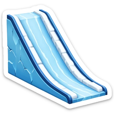 snow jump ramp from top view sticker