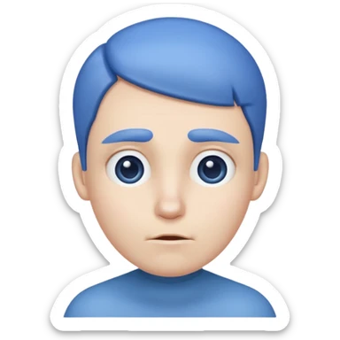 blue head with sigma facial expression, simplified, no text sticker