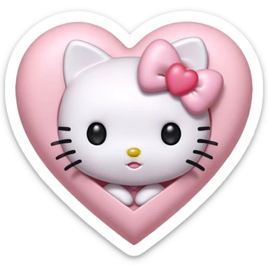 Hello kitty heart  sticker