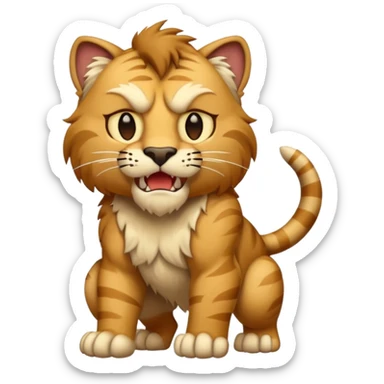 saber tooth cat sticker