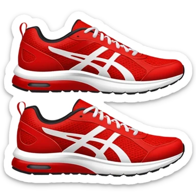 fast shoes, red and white sticker