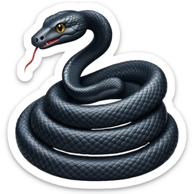 Black snake sticker
