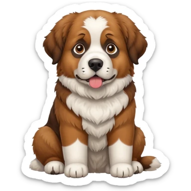 St. Bernard/Scottish Shepherd dog sticker