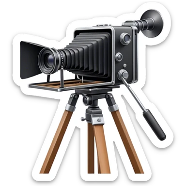 Glass plate camera older 8” x 10 “ on tripod sticker