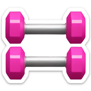 2 pink dumbells sticker