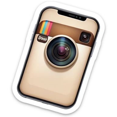 celular com instagram na tela sticker