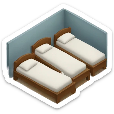 Four beds in the room sticker