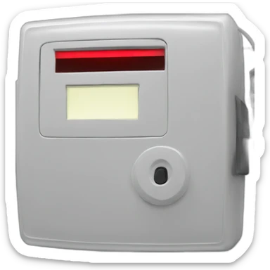 An electrical meter with a red switch sticker
