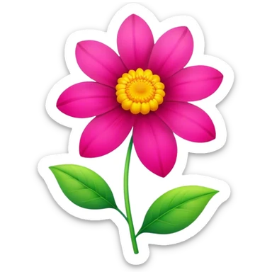 Summer flower sticker